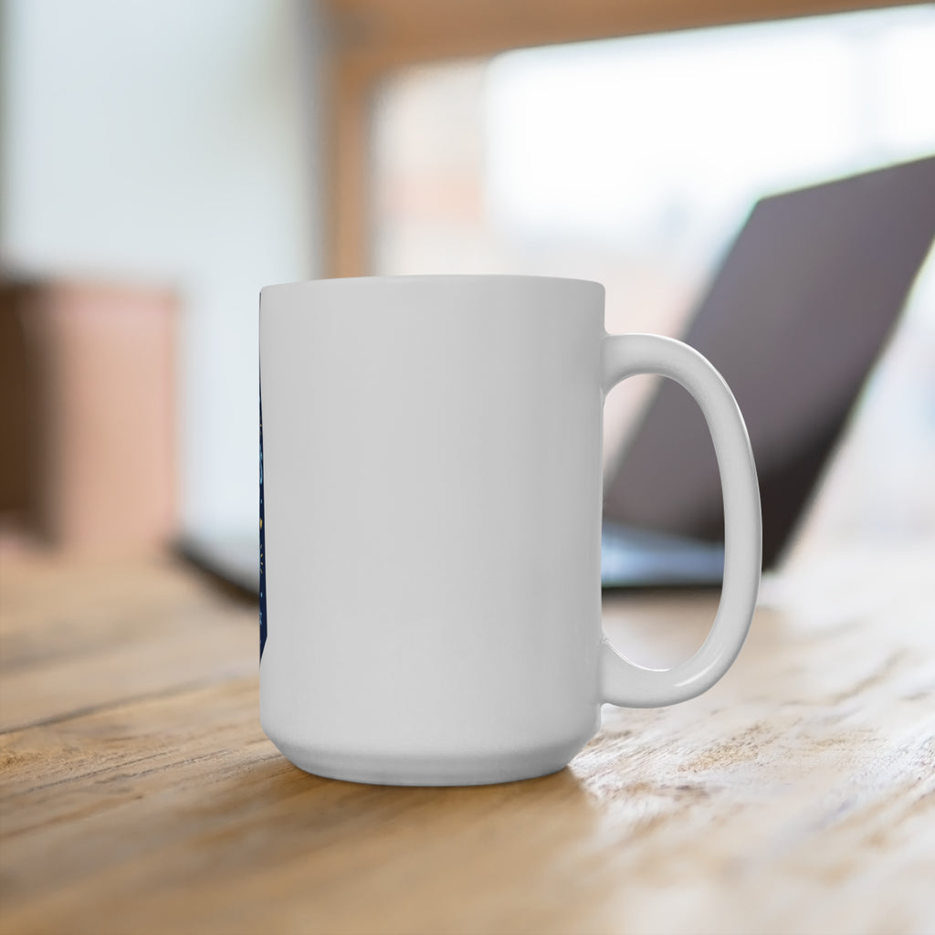Father's Day Tie Design Mug - "Happy Father's Day" 15oz Ceramic Gift