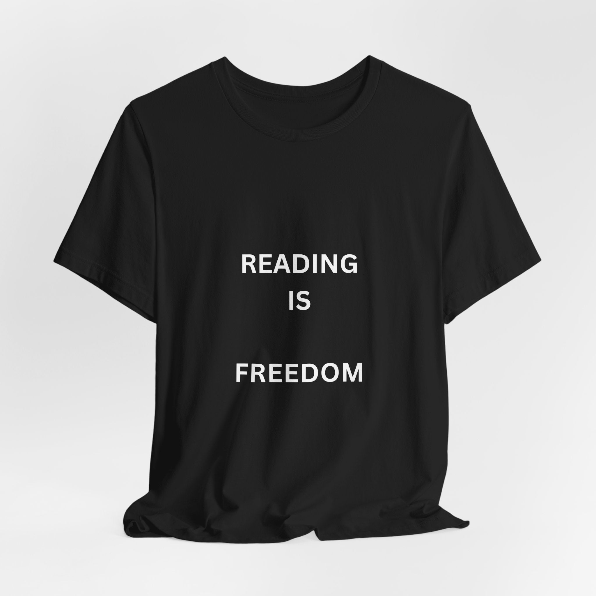 Reading Is Freedom T‑Shirt — Minimalist Literary Tee for Book Lovers
