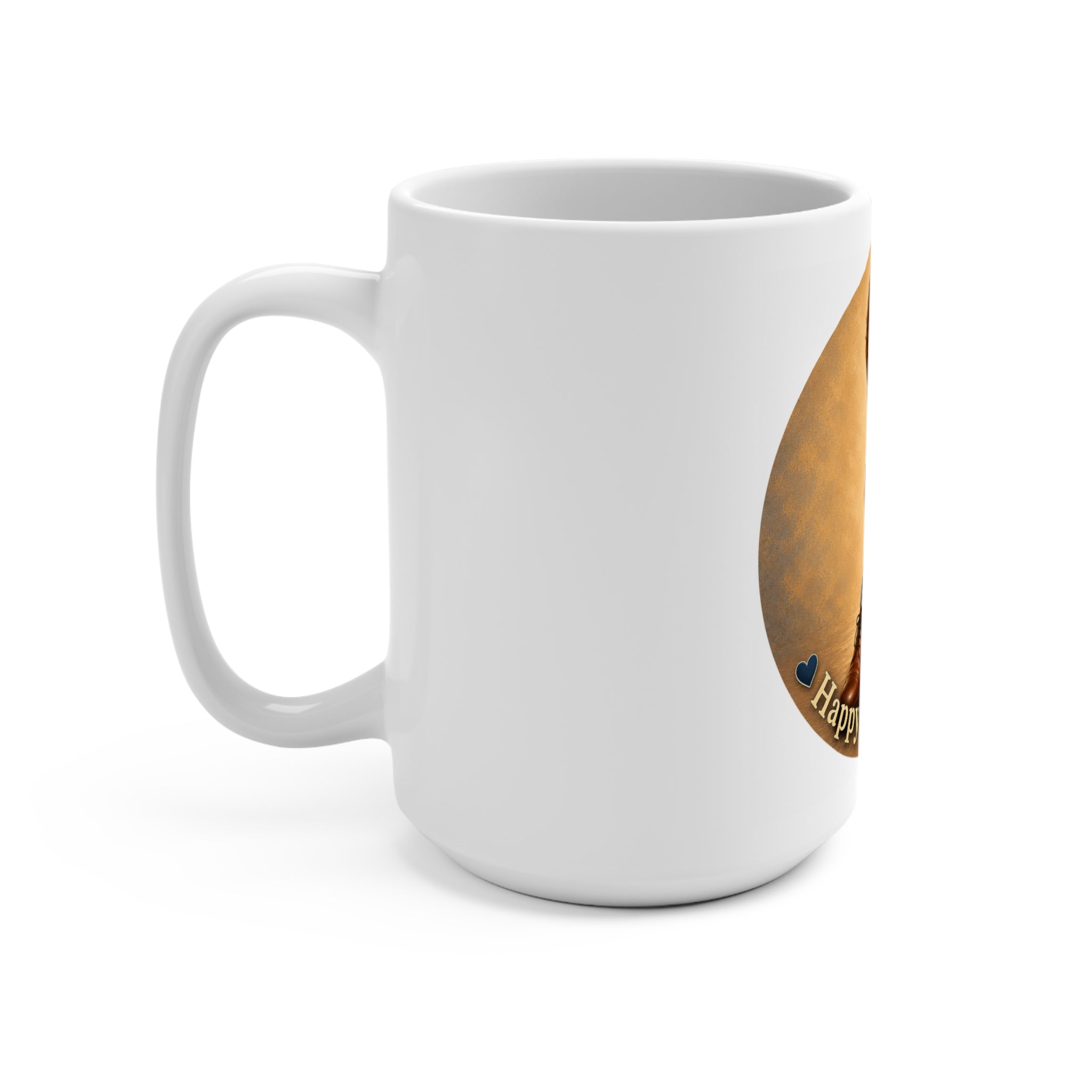 Happy Father’s Day Mug — Cute Boy in Dad’s Shoes 15oz