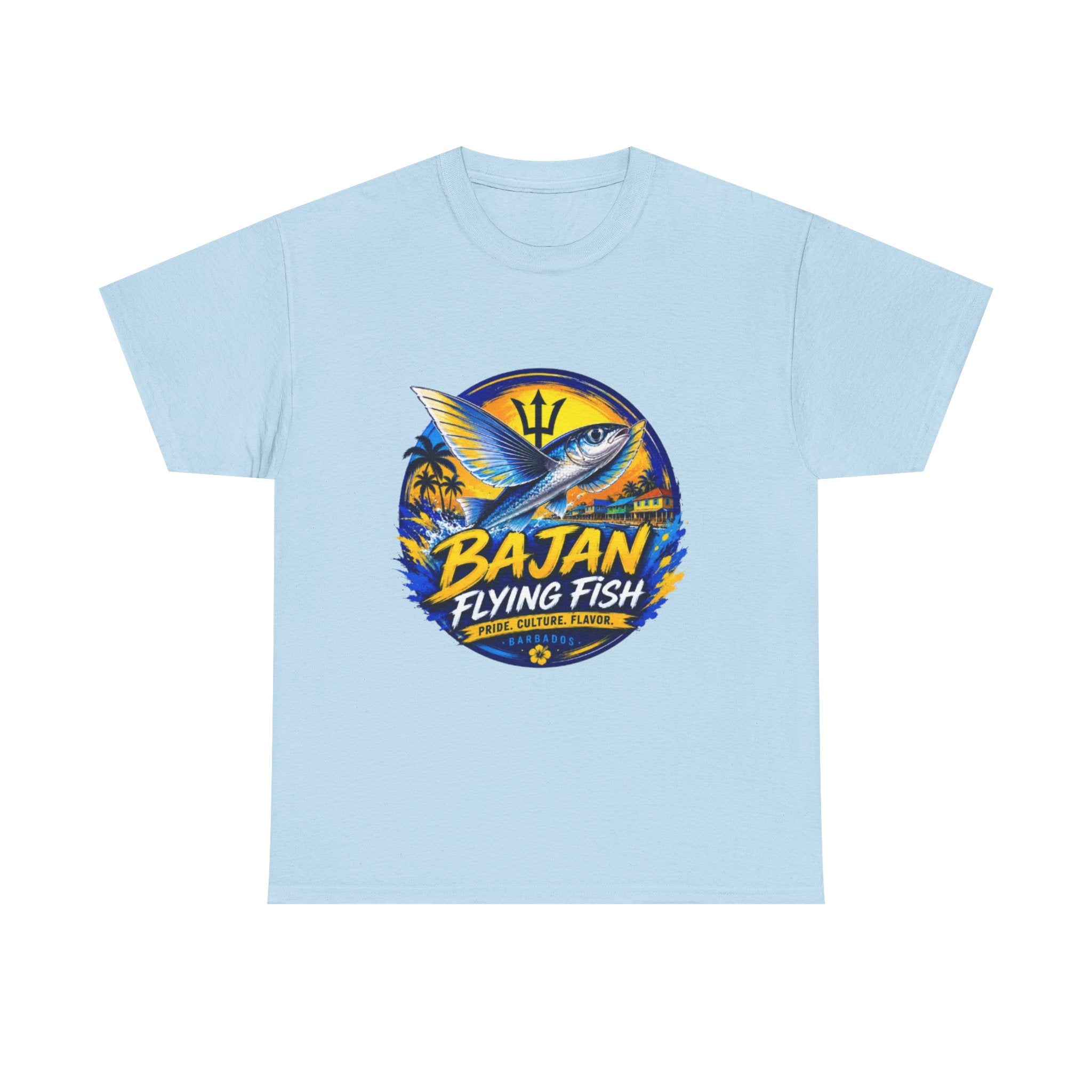 Bajan Flying Fish Tee — Caribbean Fishing Travel Shirt