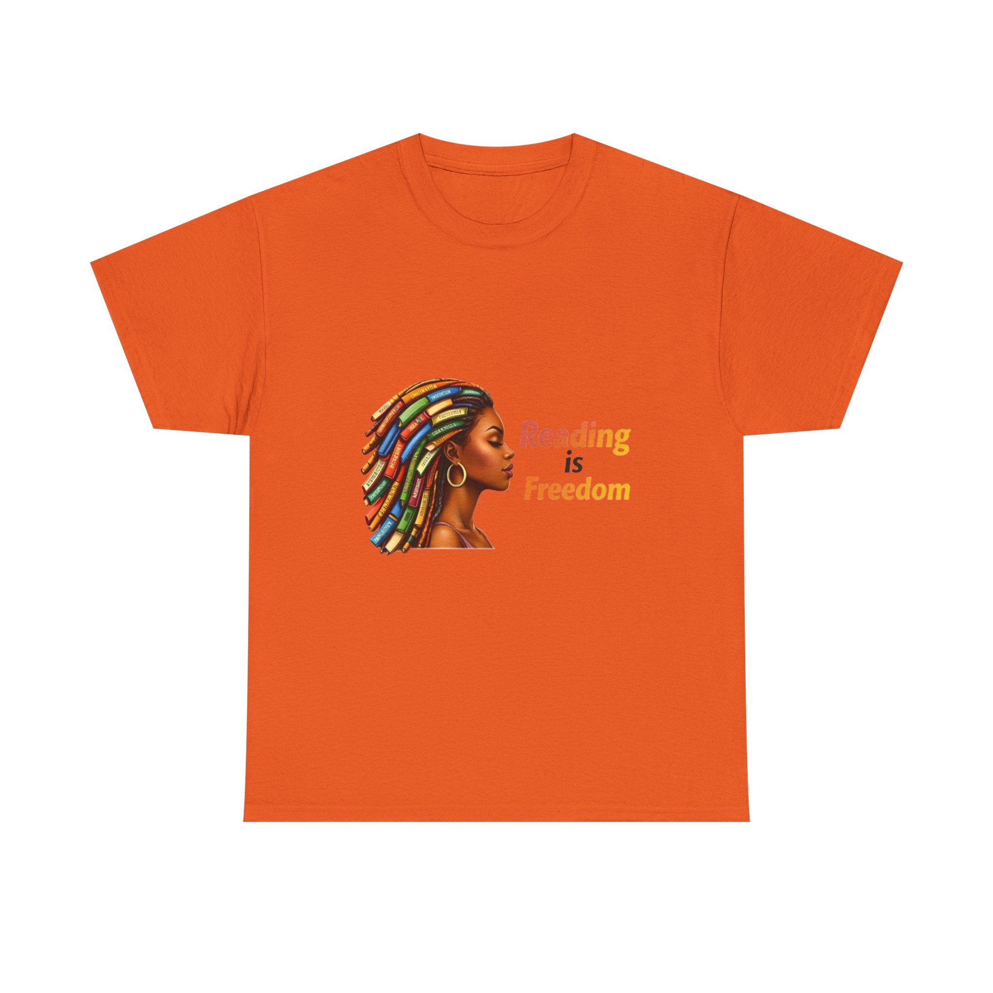 Reading Is Freedom T-Shirt — Colorful Book Dreadlocks Graphic Tee