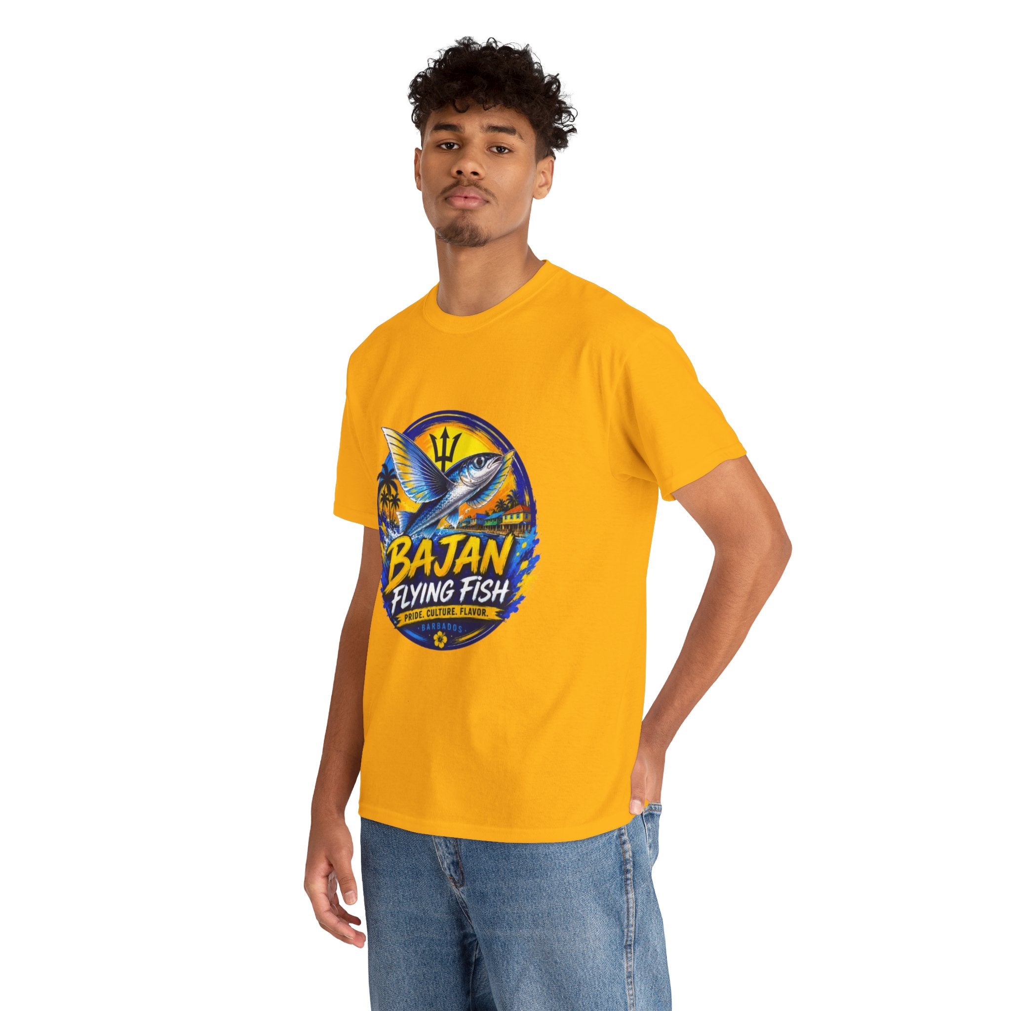 Bajan Flying Fish Tee — Caribbean Fishing Travel Shirt