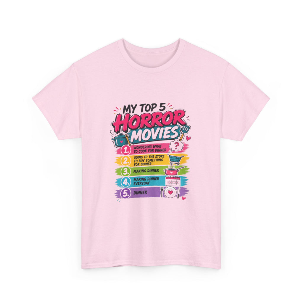 Horror Movies Top 5 Tee – Personalized List Graphic T-Shirt