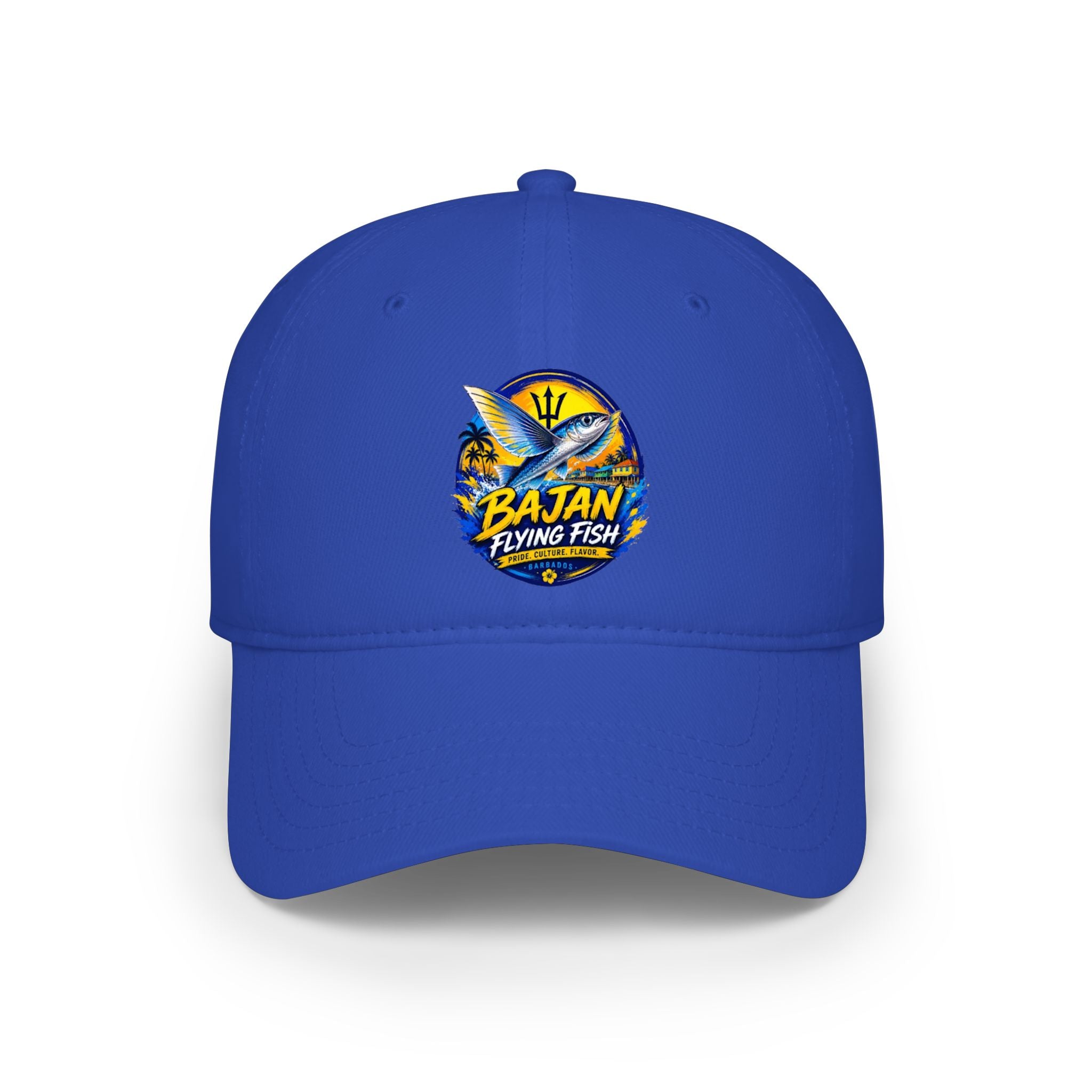 Bajan Flying Fish Baseball Cap — Caribbean Fishing Logo Hat