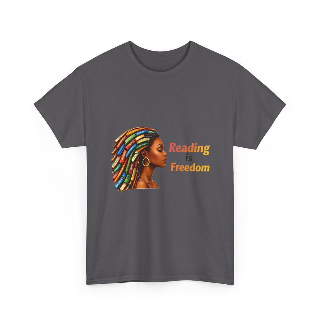 Reading Is Freedom T-Shirt — Colorful Book Dreadlocks Graphic Tee