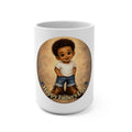 Father's Day Mug – Cute Little Boy Illustration, "Happy Father's Day" 15oz Ceramic Gift