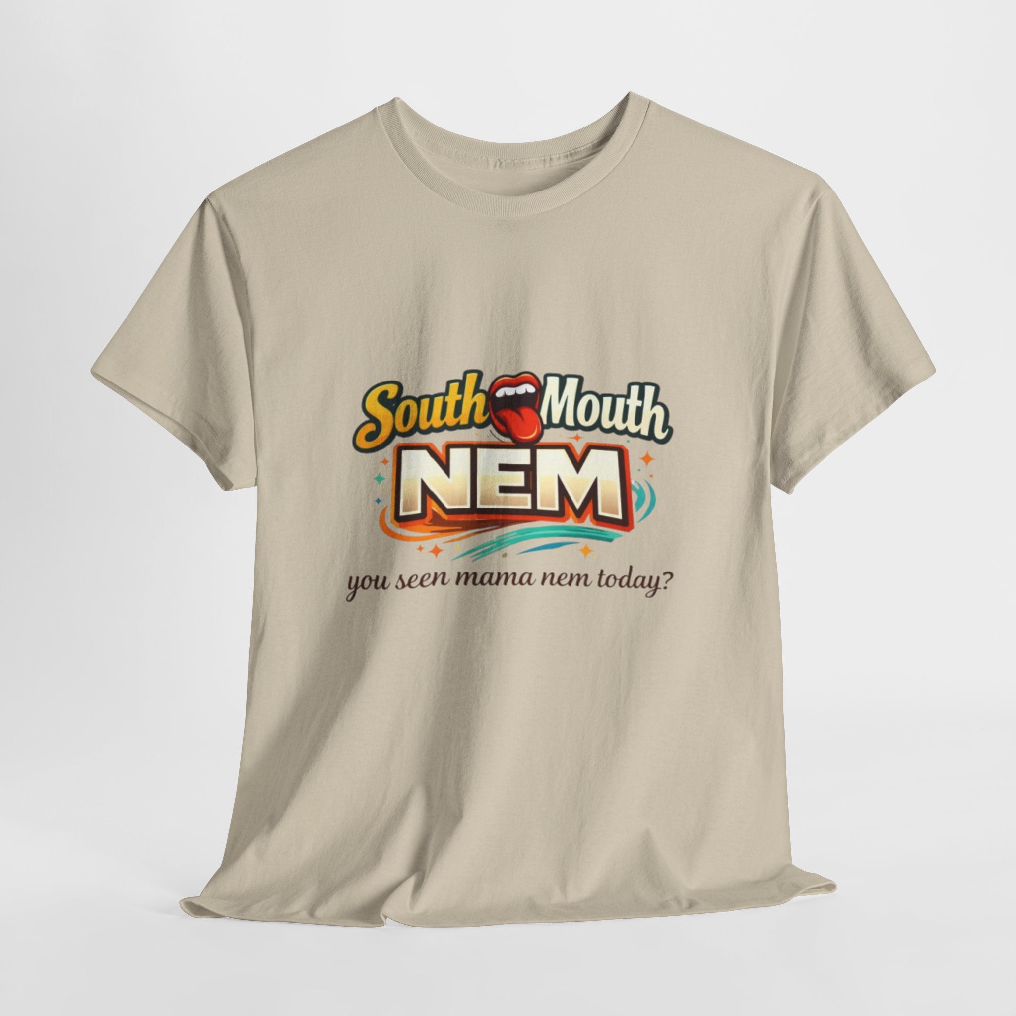 T-Shirt — South Mouth NEM "you seen mama nem today?" Retro Logo Tee