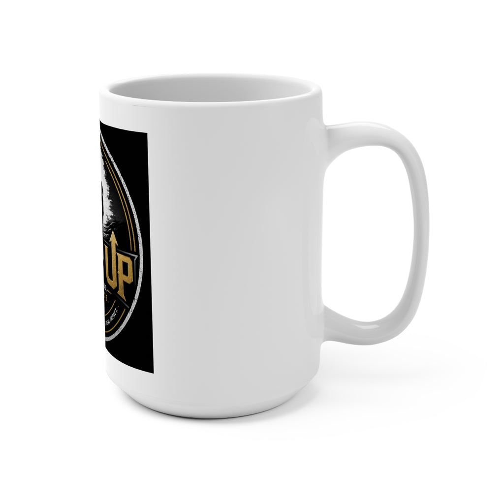 Step Up 15oz Mug — "Step Up: Not By Blood, By Choice" Fatherhood Coffee Cup