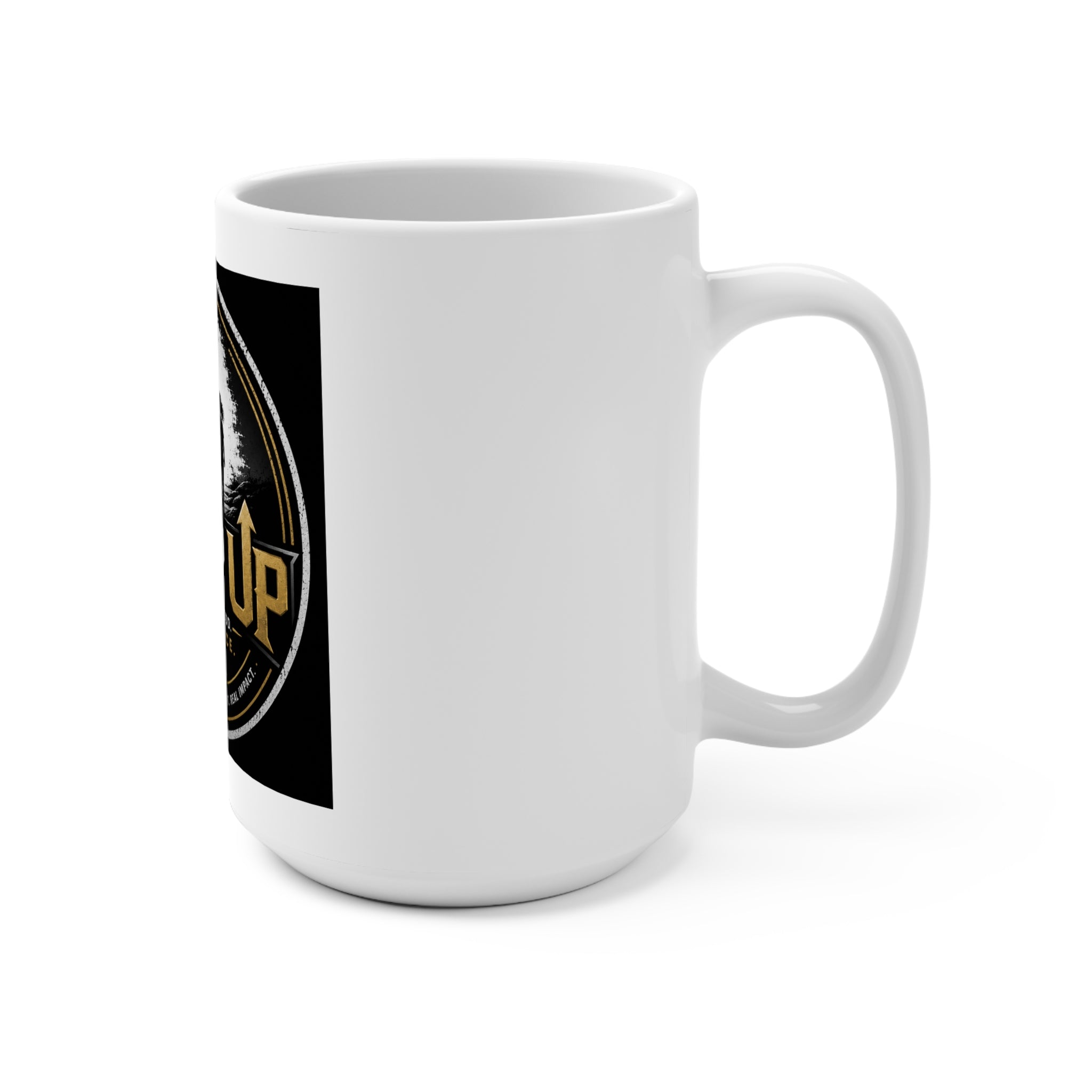 Step Up 15oz Mug — "Step Up: Not By Blood, By Choice" Fatherhood Coffee Cup