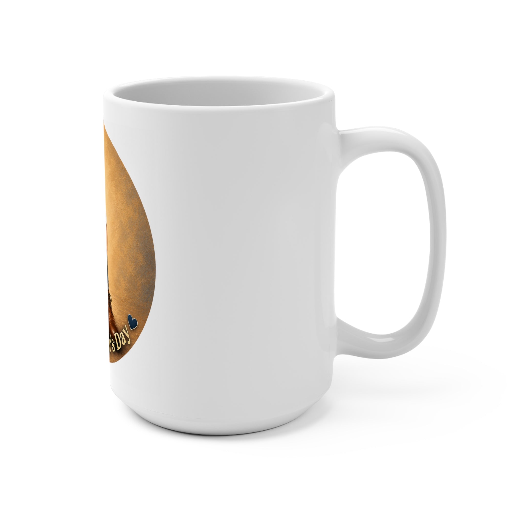 Happy Father’s Day Mug — Cute Boy in Dad’s Shoes 15oz