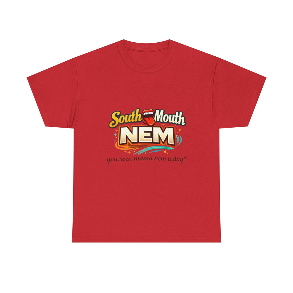 T-Shirt — South Mouth NEM "you seen mama nem today?" Retro Logo Tee