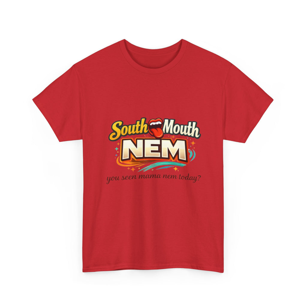 T-Shirt — South Mouth NEM "you seen mama nem today?" Retro Logo Tee