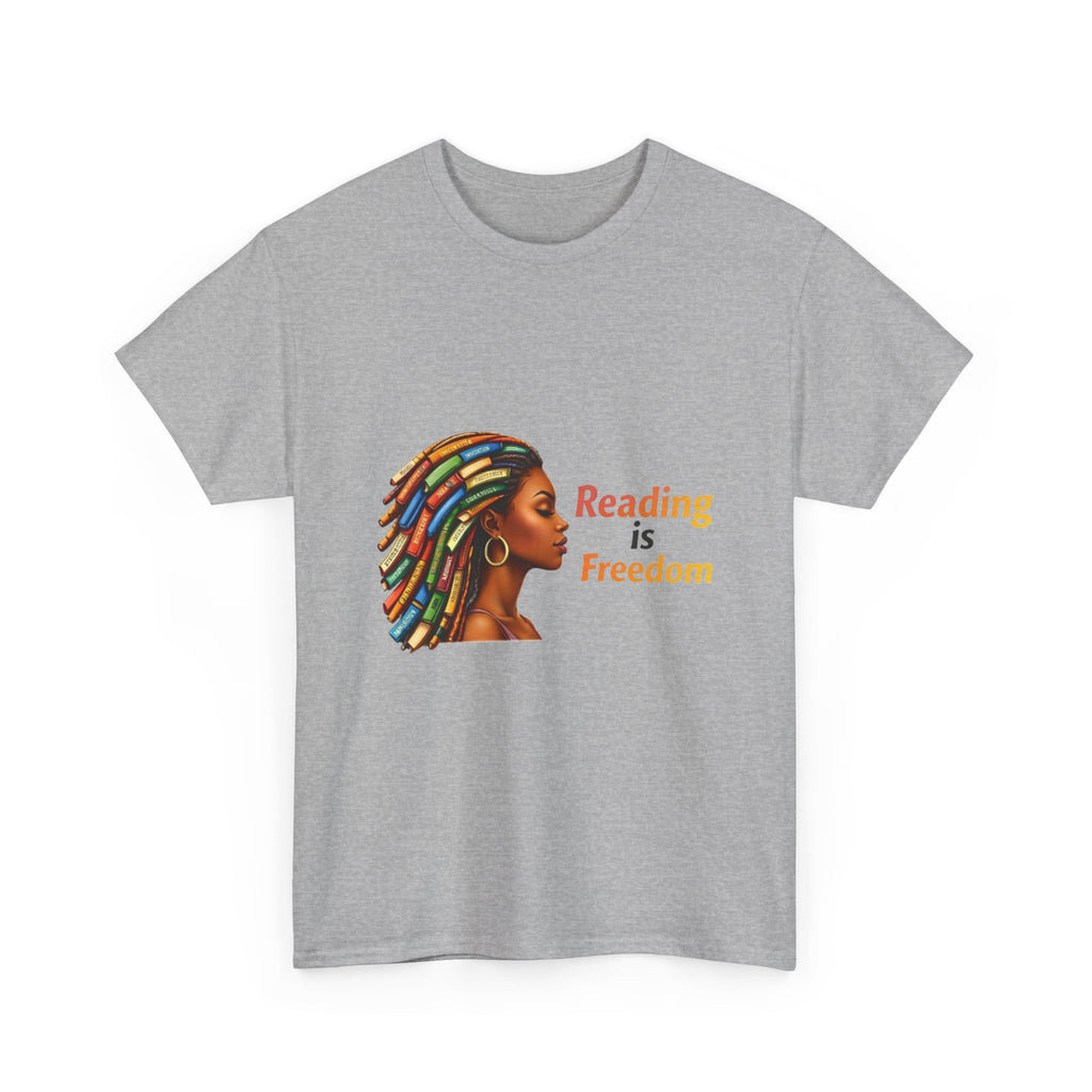 Reading Is Freedom T-Shirt — Colorful Book Dreadlocks Graphic Tee