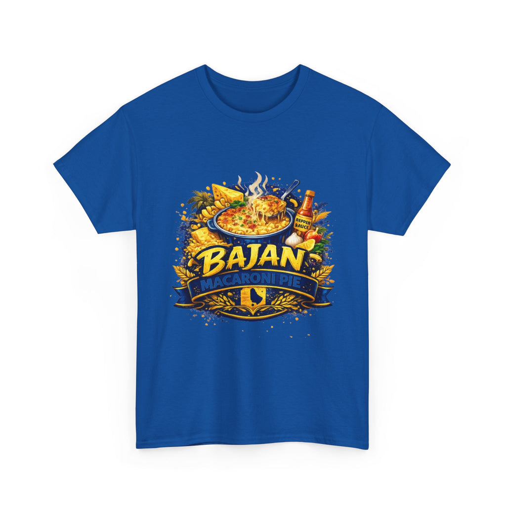 T-Shirt — Bajan Macaroni Pie Graphic Tee — Caribbean Food Lover Shirt