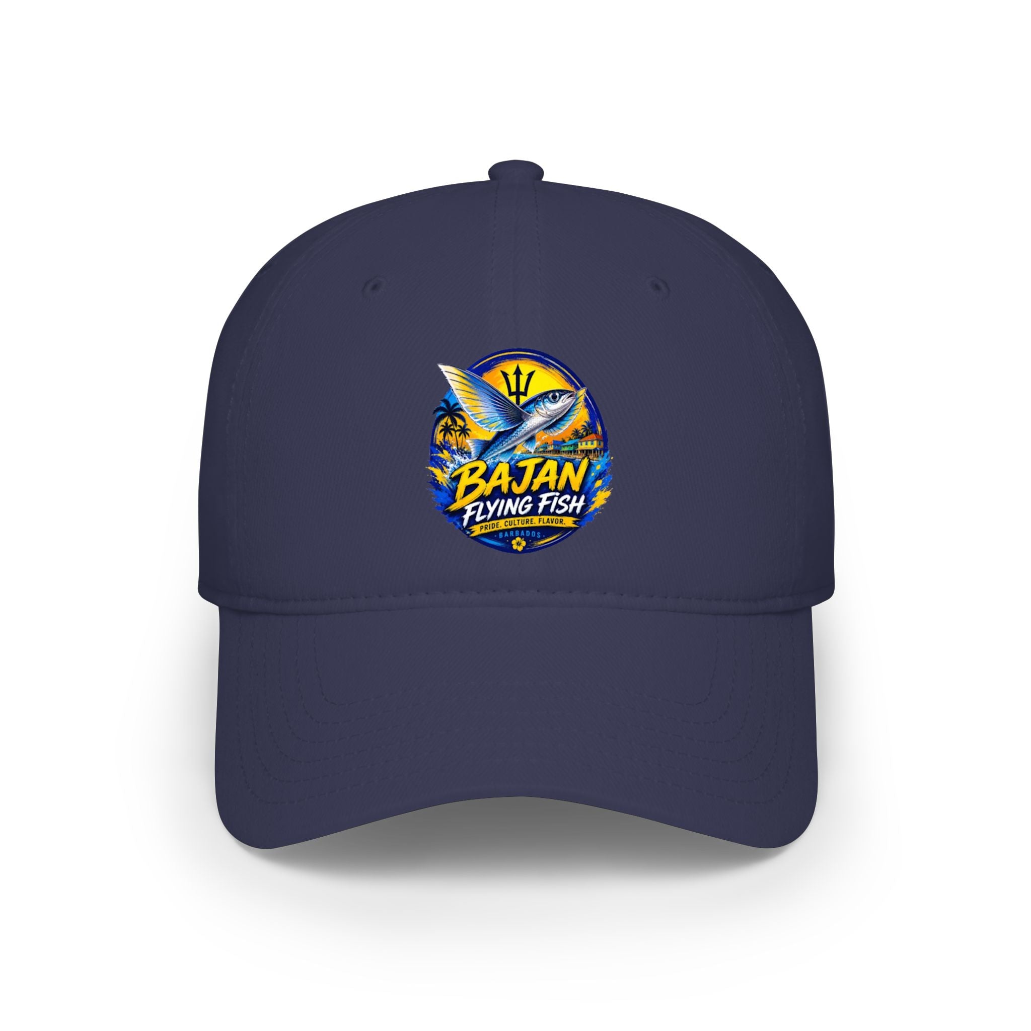 Bajan Flying Fish Baseball Cap — Caribbean Fishing Logo Hat