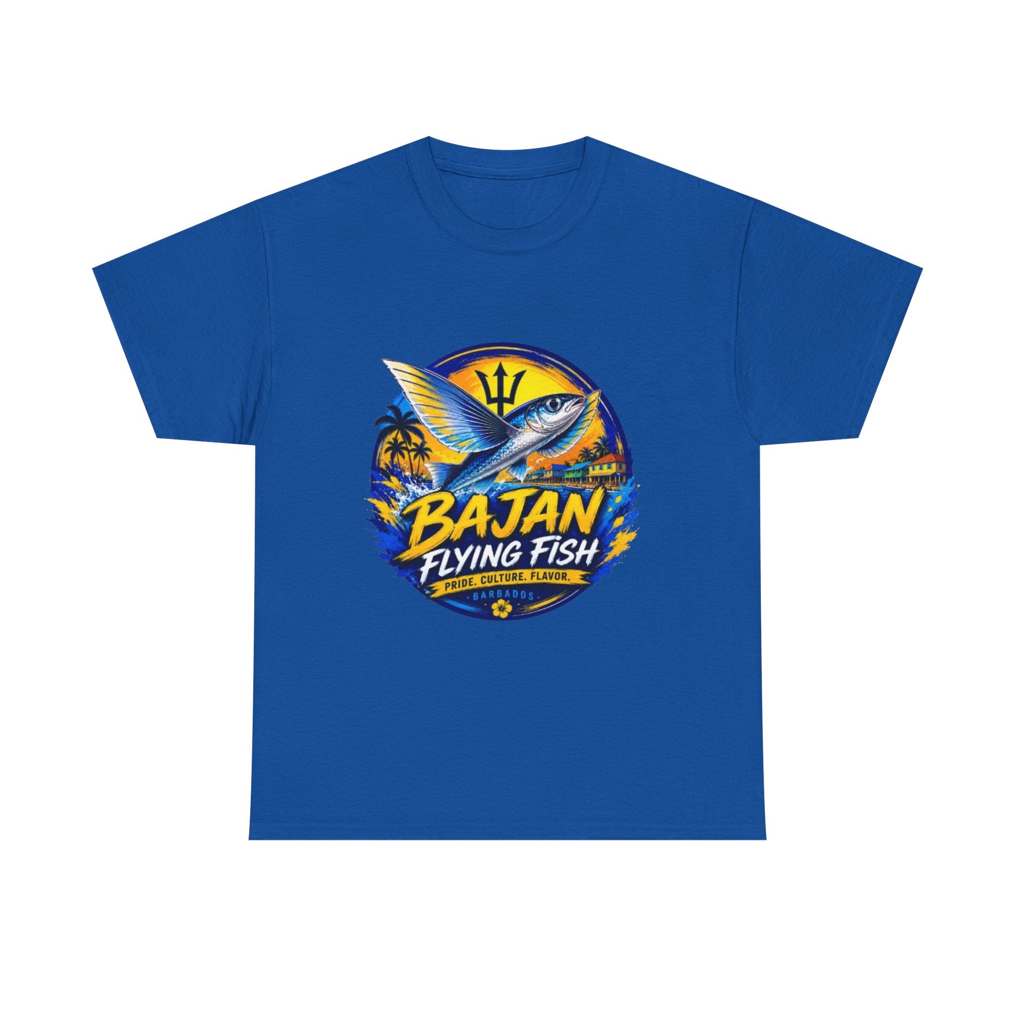 Bajan Flying Fish Tee — Caribbean Fishing Travel Shirt