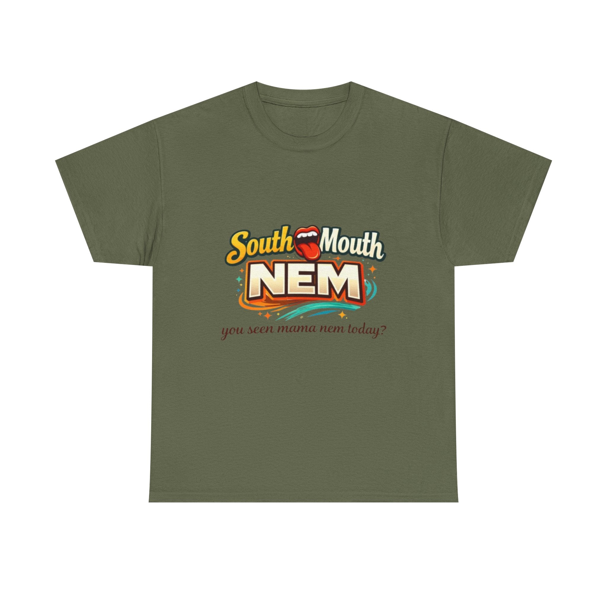 T-Shirt — South Mouth NEM "you seen mama nem today?" Retro Logo Tee