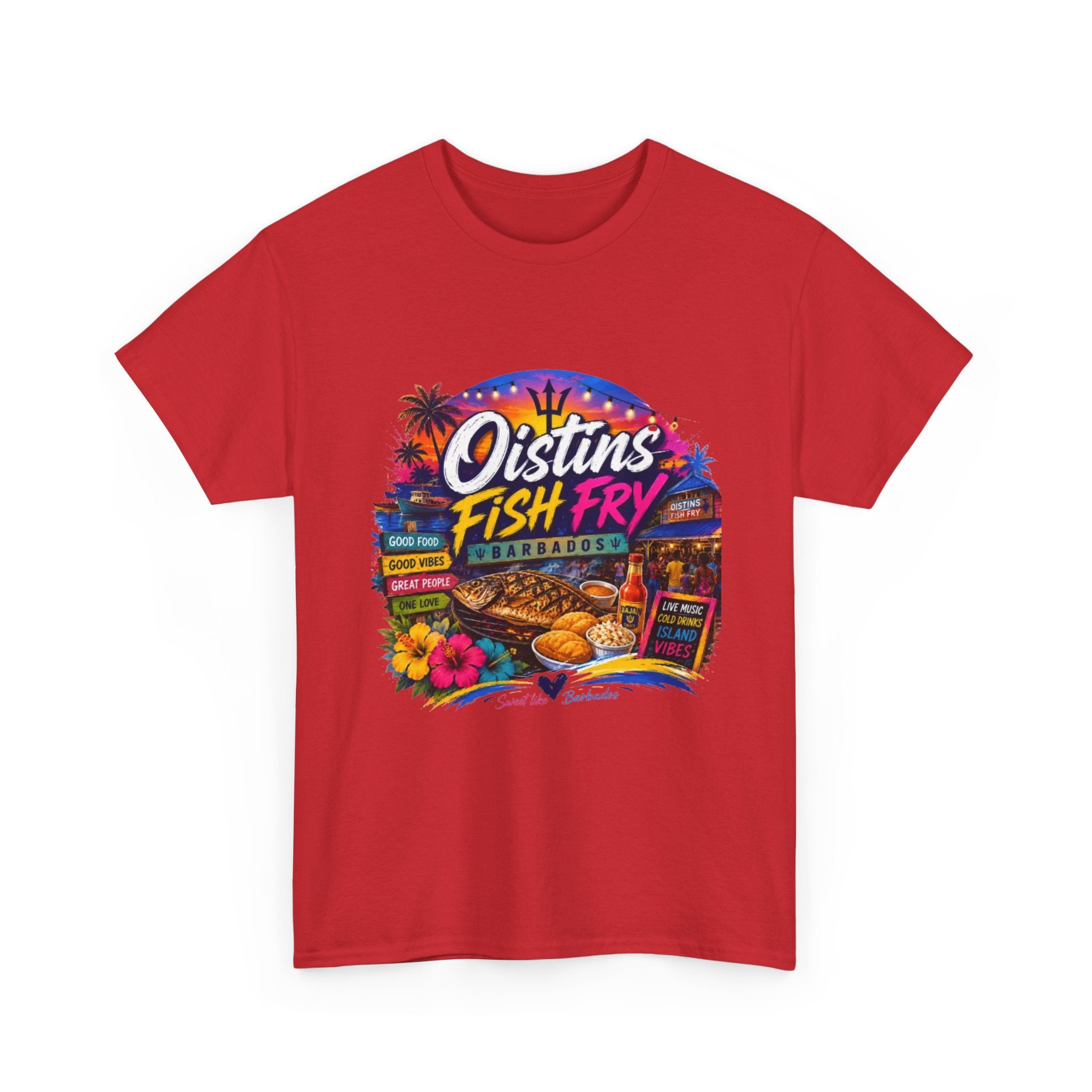 Oistins Fish Fry T-Shirt – Barbados Beach Festival Tee