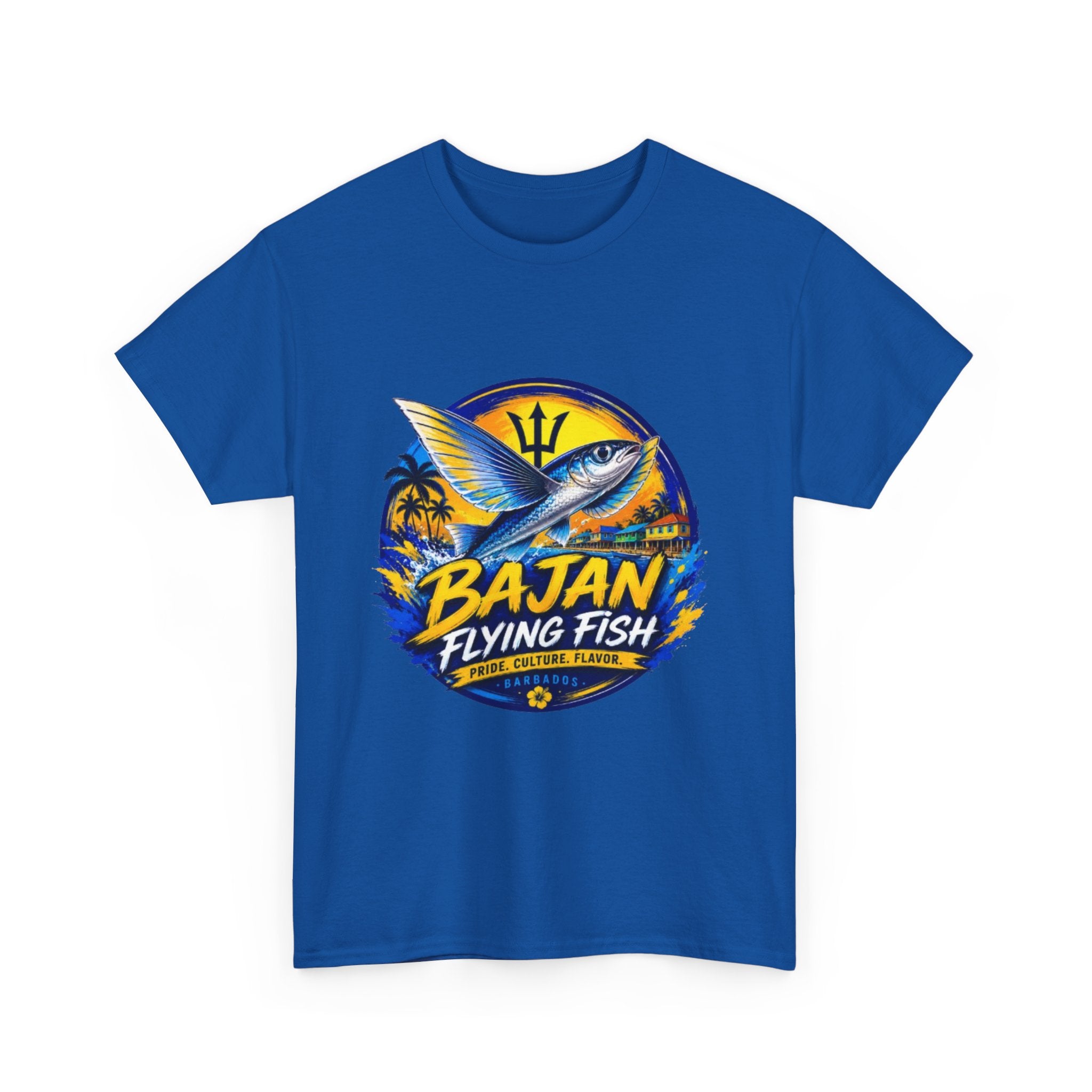 Bajan Flying Fish Tee — Caribbean Fishing Travel Shirt
