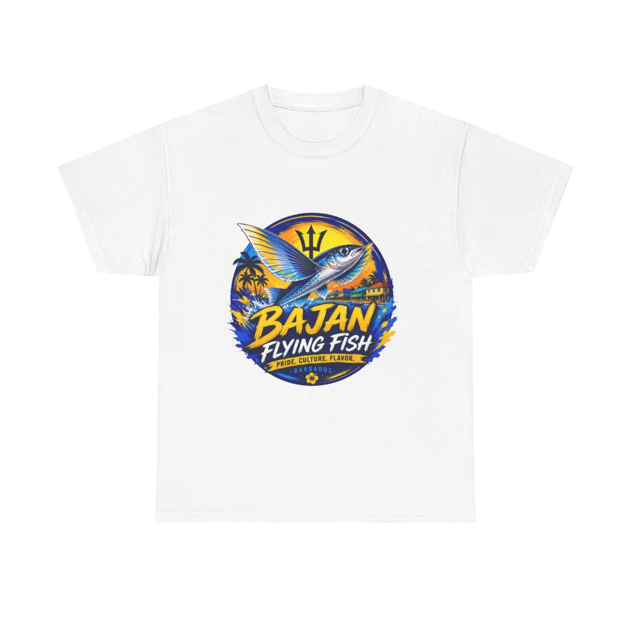 Bajan Flying Fish Tee — Caribbean Fishing Travel Shirt