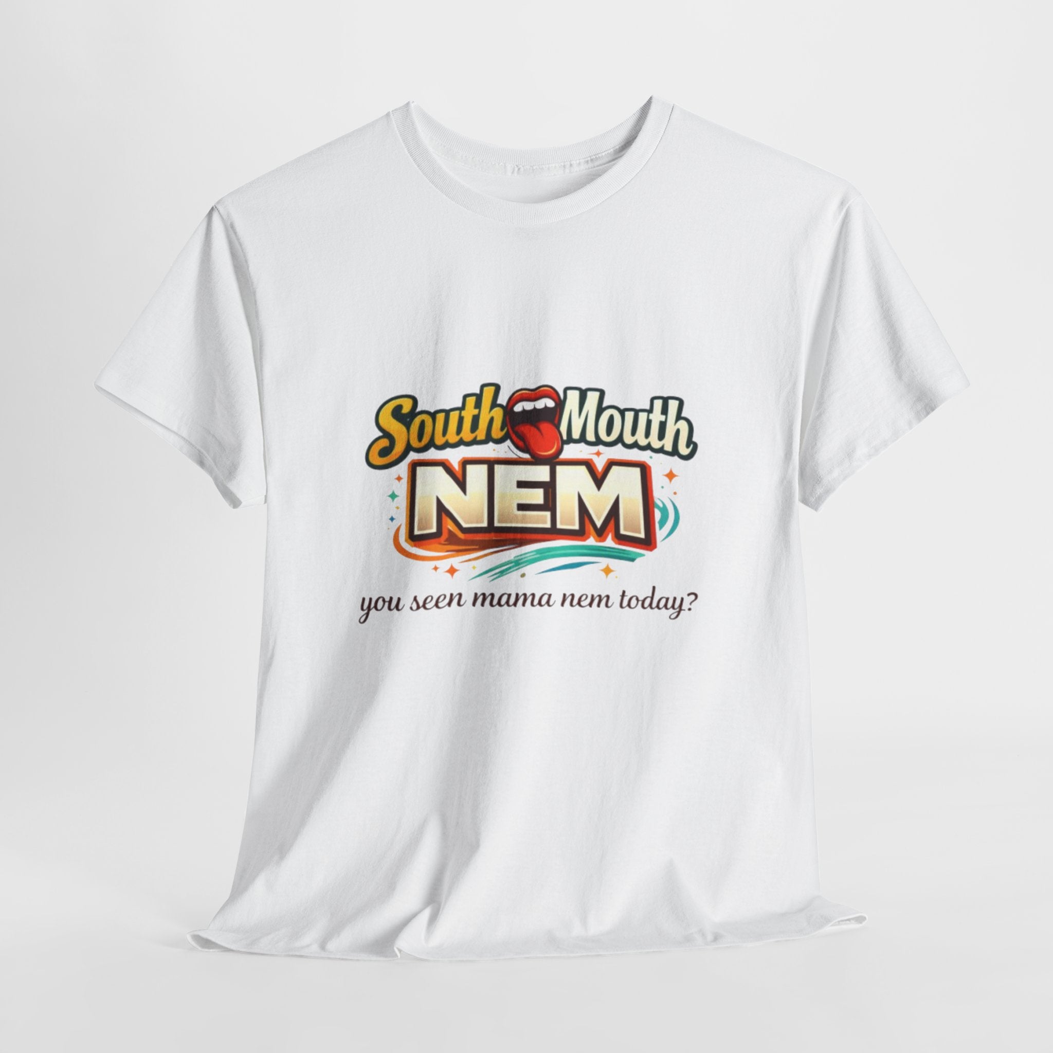 T-Shirt — South Mouth NEM "you seen mama nem today?" Retro Logo Tee