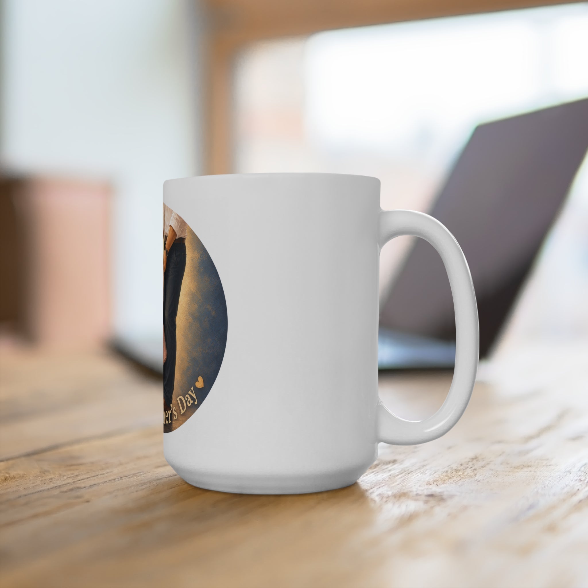Daddy and Daughter Illustration Mug | Happy Father's Day 15oz