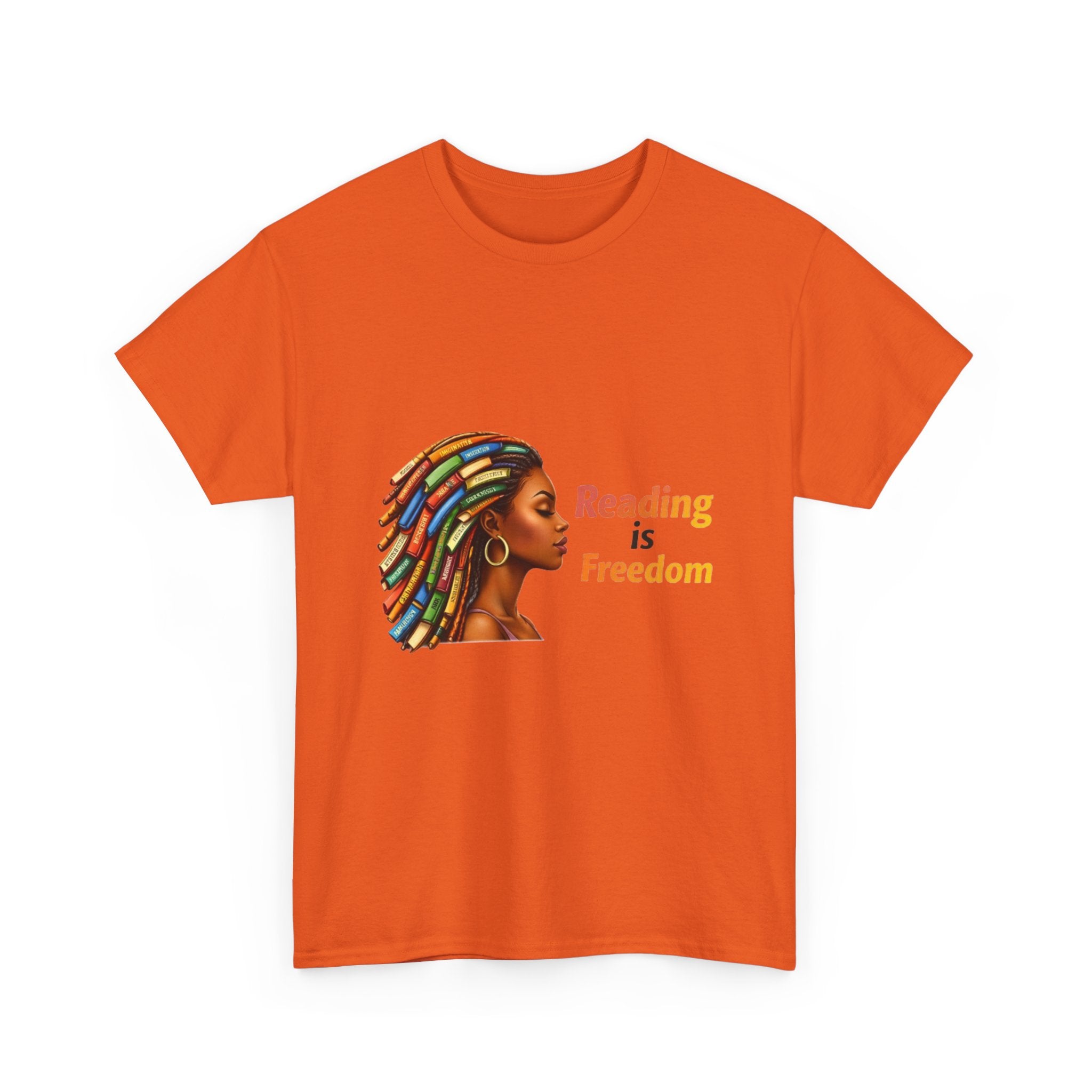 Reading Is Freedom T-Shirt — Colorful Book Dreadlocks Graphic Tee