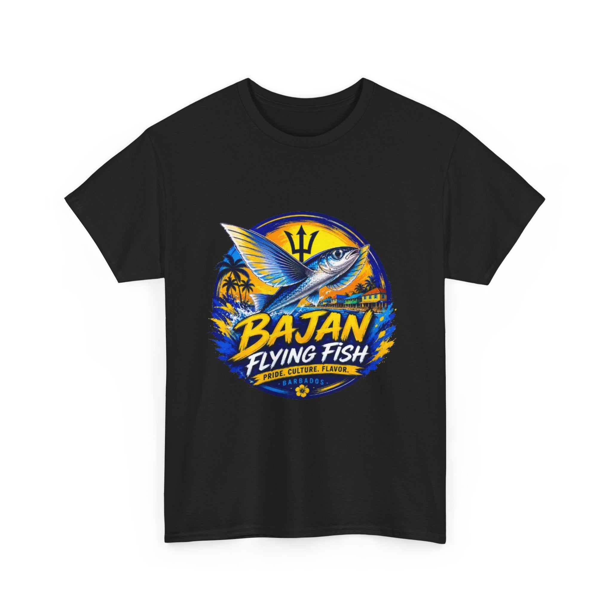 Bajan Flying Fish Tee — Caribbean Fishing Travel Shirt
