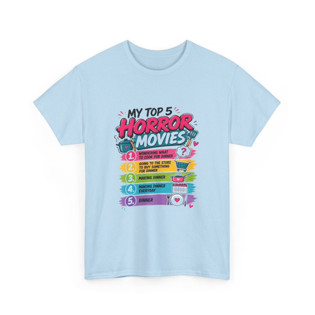 Horror Movies Top 5 Tee – Personalized List Graphic T-Shirt
