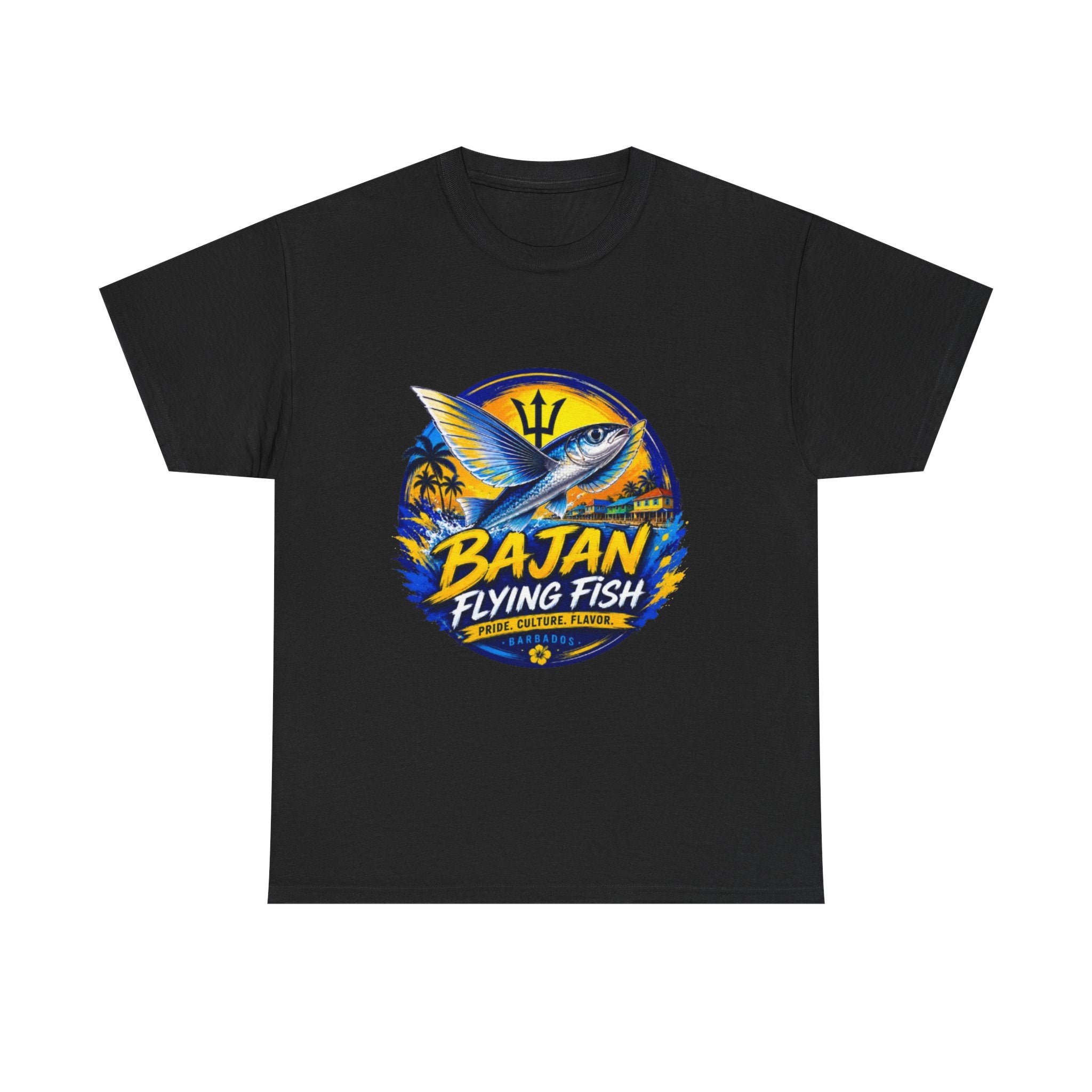 Bajan Flying Fish Tee — Caribbean Fishing Travel Shirt