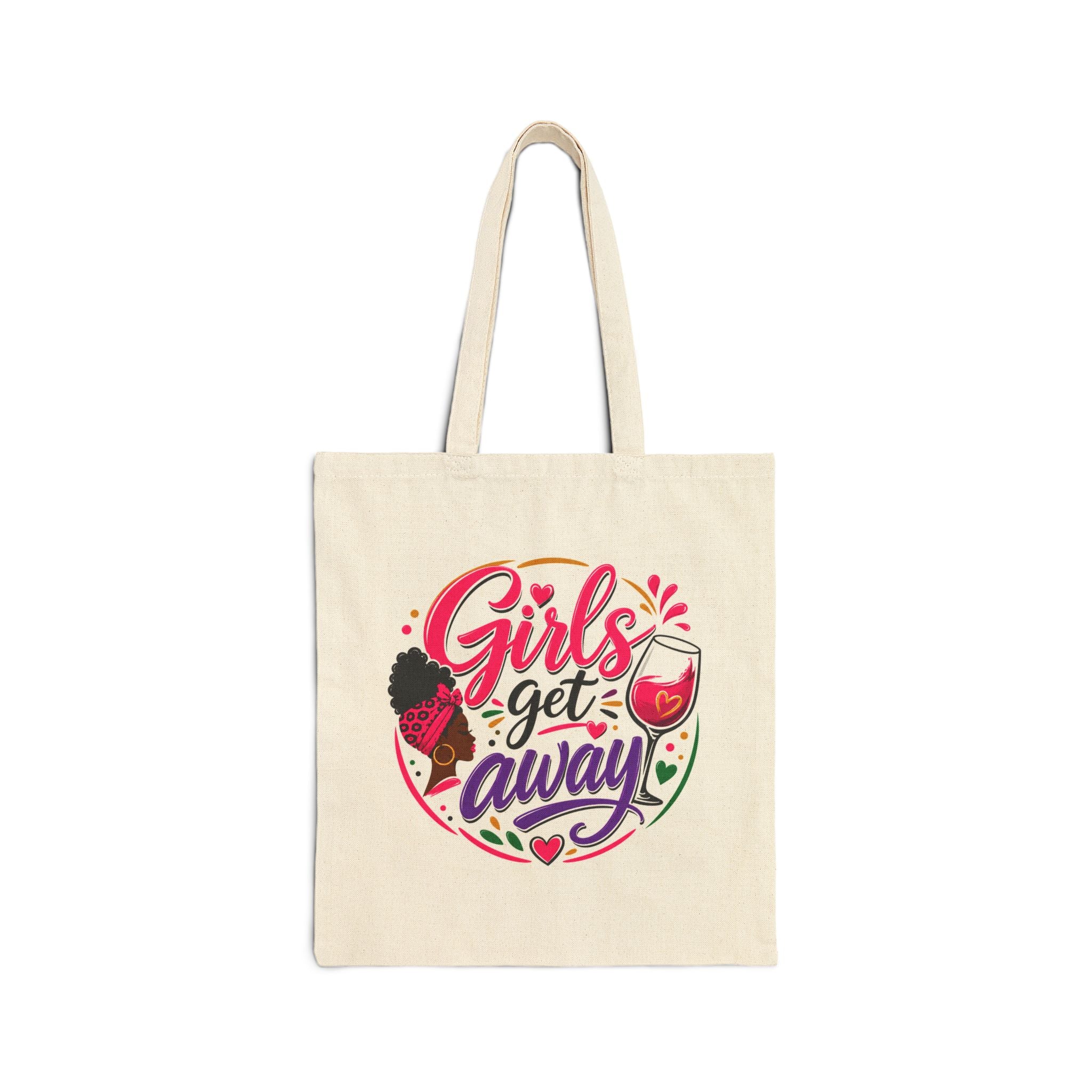 Girls Getaway Cotton Tote Bag – Bachelorette, Wine Night & Spa Weekend Gift